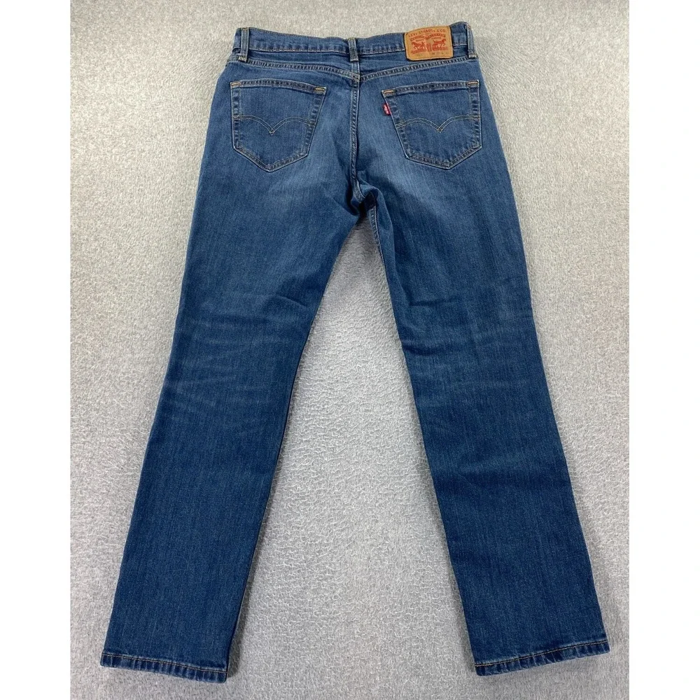 Levis 511 Jean Men 34x30 Slim Fit Tapered Leg Blue Med Wash Stretch (Fits 32x30)